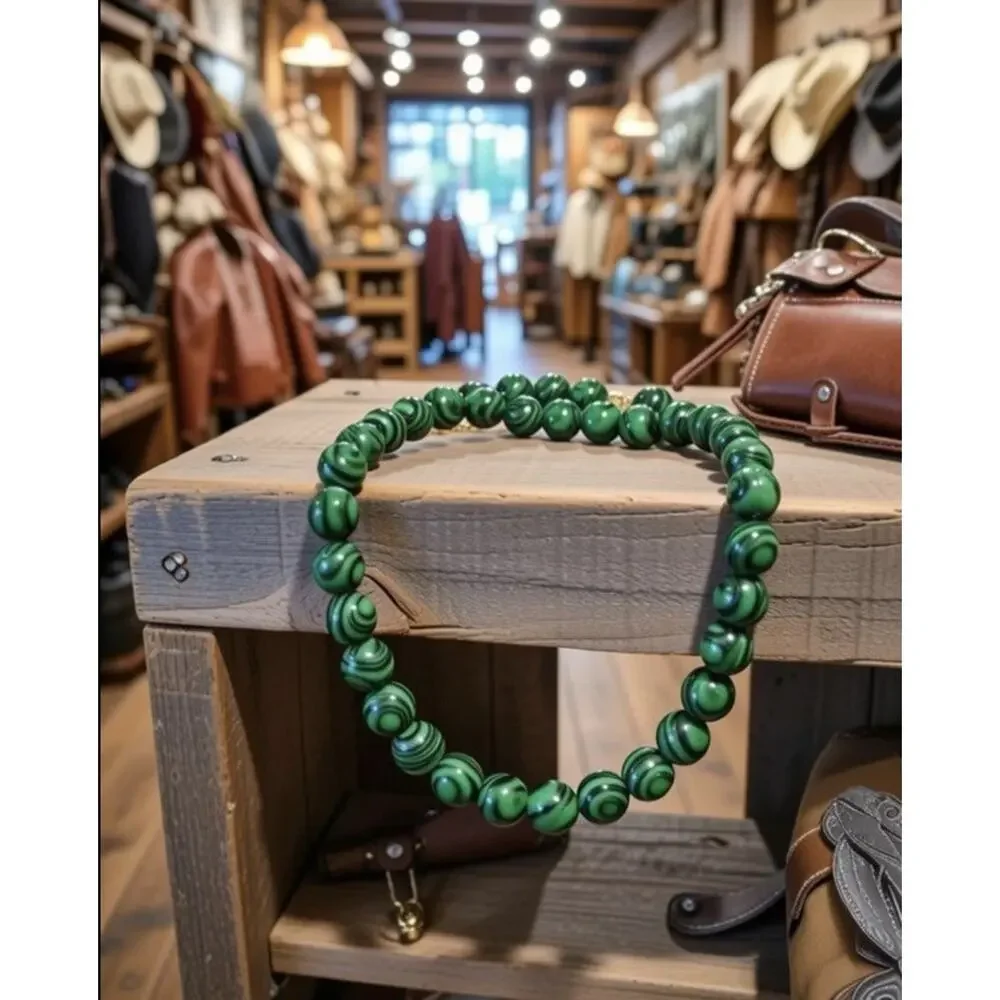 New Free People Stone Choker Necklace Sabrina stone western boho chain Green